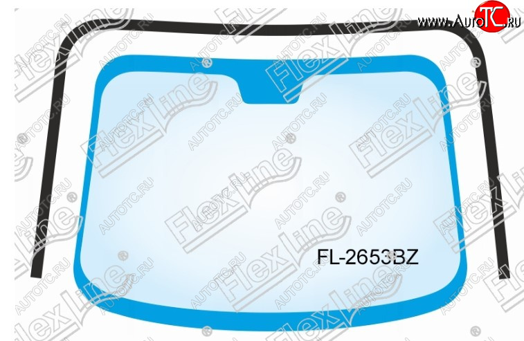 2 359 р. Молдинг лобового стекла FlexLine Nissan Tiida 1 седан C11 рестайлинг (2010-2014)  с доставкой в г. Нижний Новгород