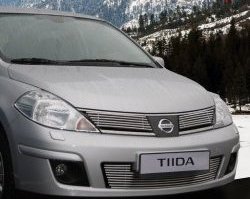 Декоративная вставка воздухозаборника Souz-96 Nissan Tiida 1 седан C11 рестайлинг (2010-2014)