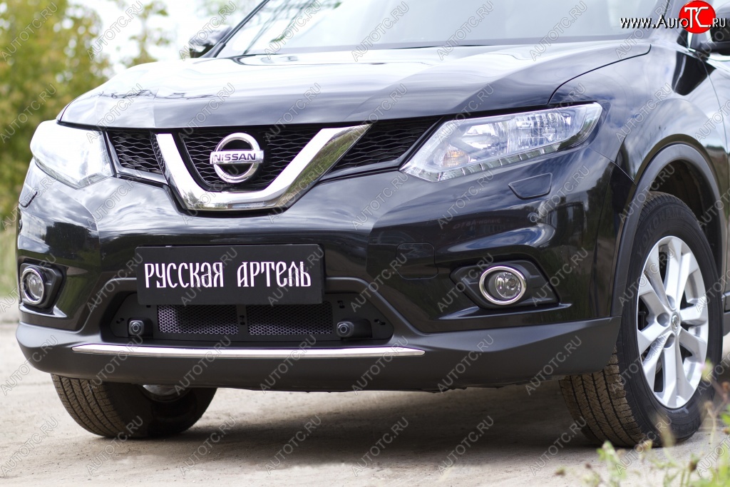 1 789 р. Защитная сетка решетки переднего бампера РА Nissan X-trail 3 T32 рестайлинг (2017-2022)  с доставкой в г. Нижний Новгород