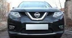 Сетка на бампер Russtal (черная) Nissan X-trail 3 T32 рестайлинг (2017-2022)