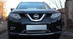 1 569 р. Сетка (под парктроник) на бампер Russtal (хром) Nissan X-trail 3 T32 рестайлинг (2017-2022)  с доставкой в г. Нижний Новгород. Увеличить фотографию 2