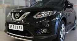 12 999 р. Защита переднего бампера (Ø42 мм волна, нержавейка) SLITKOFF Nissan X-trail 3 T32 дорестайлинг (2013-2018)  с доставкой в г. Нижний Новгород. Увеличить фотографию 2