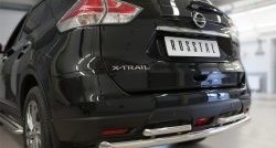 9 999 р. Защита заднего бампера (Ø63 и 42 мм, уголки, нержавейка) Russtal Nissan X-trail 3 T32 рестайлинг (2017-2022)  с доставкой в г. Нижний Новгород. Увеличить фотографию 2