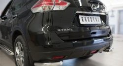 12 999 р. Защита заднего бампера (Ø63 мм уголки, нержавейка) Russtal Nissan X-trail 3 T32 рестайлинг (2017-2022)  с доставкой в г. Нижний Новгород. Увеличить фотографию 2