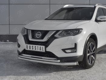 17 949 р. Защита переднего бампера (Ø63 и 42 мм)  Nissan X-trail  3 T32 (2013-2018) дорестайлинг  с доставкой в г. Нижний Новгород. Увеличить фотографию 4