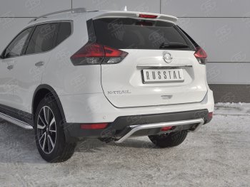 12 349 р. Защита заднего бампера (Ø42 мм волна, нержавейка) SLITKOFF  Nissan X-trail  3 T32 (2017-2022) рестайлинг  с доставкой в г. Нижний Новгород. Увеличить фотографию 4