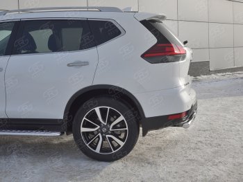 20 899 р. Защита заднего бампера (Ø63 и 42 мм , нержавейка) RUSSTAL Nissan X-trail 3 T32 рестайлинг (2017-2022)  с доставкой в г. Нижний Новгород. Увеличить фотографию 3