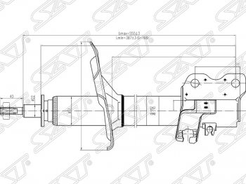 Правый амортизатор передний SAT Nissan (Нисан) X-trail (Х-трейл)  1 T30 (2000-2003) 1 T30 дорестайлинг