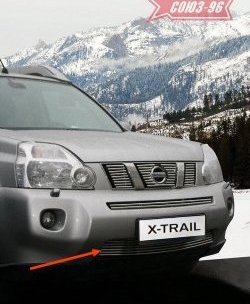 Декоративный элемент воздухозаборника Souz-96 (d10) Nissan X-trail 2 T31 дорестайлинг (2007-2011)