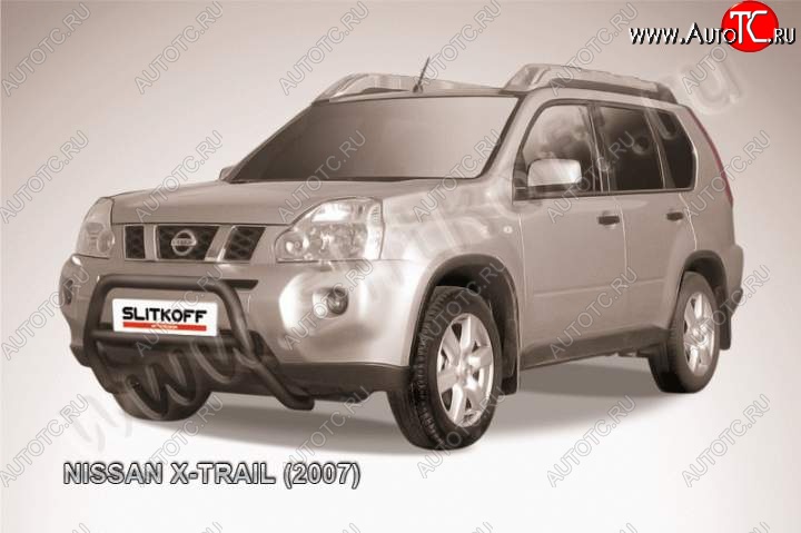 21 849 р. Кенгурятник d57 низкий Nissan X-trail 2 T31 дорестайлинг (2007-2011) (Цвет: серебристый)  с доставкой в г. Нижний Новгород