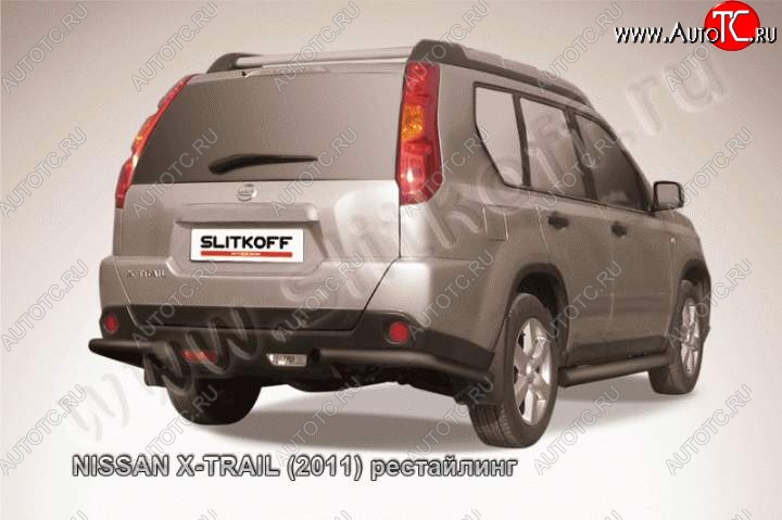 5 599 р. Уголки d57  Nissan X-trail  2 T31 (2007-2011) дорестайлинг (Цвет: серебристый)  с доставкой в г. Нижний Новгород