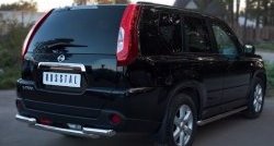 14 799 р. Защита заднего бампера (2 трубы Ø63, нержавейка) SLITKOFF  Nissan X-trail  2 T31 (2010-2015) рестайлинг  с доставкой в г. Нижний Новгород. Увеличить фотографию 4