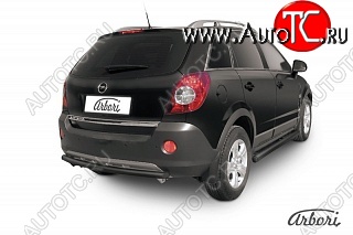 5 399 р. Защита заднего бампера Arbori (черная, 1 труба d57 mm). Opel Antara (2006-2010)  с доставкой в г. Нижний Новгород