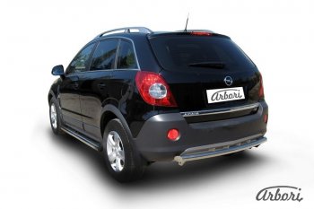 9 809 р. Защита заднего бампера Arbori (нержавейка, 1 труба d57 mm). Opel Antara (2006-2010)  с доставкой в г. Нижний Новгород. Увеличить фотографию 2