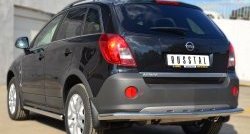 14 749 р. Одинарная защита заднего бампера из трубы диаметром 63 мм SLITKOFF  Opel Antara (2010-2015) рестайлинг  с доставкой в г. Нижний Новгород. Увеличить фотографию 4