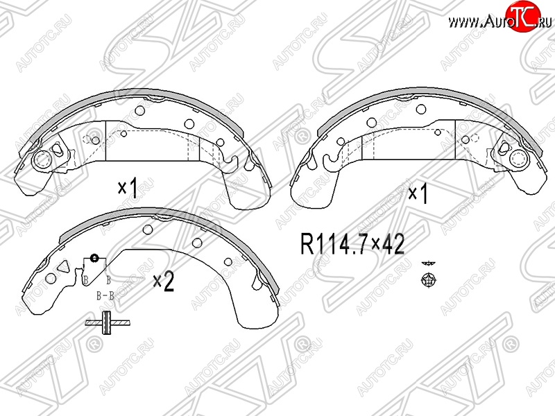 1 799 р. Колодки тормозные SAT (задние)  Opel Astra ( F,  H,  H GTC) - Zafira ( A,  В)  с доставкой в г. Нижний Новгород