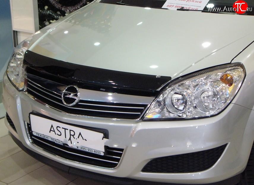 2 879 р. Дефлектор капота NovLine Opel Astra H хэтчбек 5дв дорестайлинг (2004-2007)  с доставкой в г. Нижний Новгород