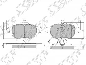 Колодки тормозные SAT (передние) Opel Vectra C лифтбэк дорестайлинг (2002-2006)