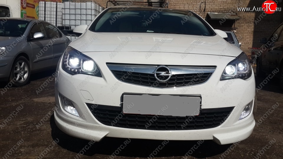 5 499 р. Накладка на передний бампер RIEGER Opel Astra J хэтчбек 5 дв.  рестайлинг (2012-2017) (Неокрашенная)  с доставкой в г. Нижний Новгород