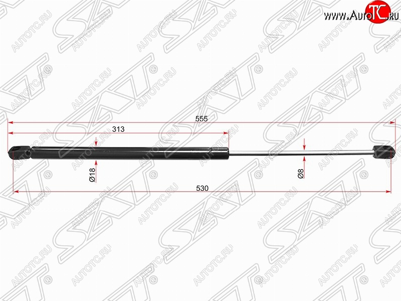 549 р. Газовый упор крышки багажника SAT  Opel Astra  G (1998-2005) седан  с доставкой в г. Нижний Новгород