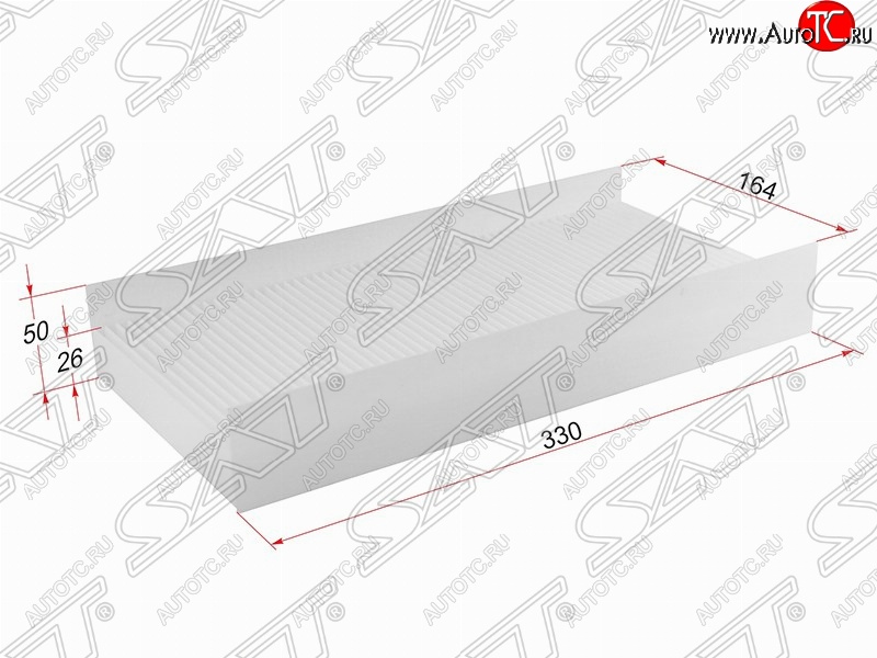 249 р. Фильтр салонный SAT (330х164х50/26 mm)  Opel Corsa  C - Vectra  C  с доставкой в г. Нижний Новгород