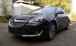 1 469 р. Сетка на бампер (рестайлинг) Russtal (черная) Opel Insignia A дорестайлинг седан (2008-2013)  с доставкой в г. Нижний Новгород. Увеличить фотографию 2