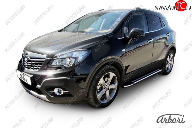 12 149 р. Порожки для ног Arbori Luxe Black Opel Mokka  дорестайлинг (2012-2016)  с доставкой в г. Нижний Новгород