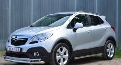 13 849 р. Защита порогов из круглой трубы диаметром 63 мм Russtal Opel Mokka  дорестайлинг (2012-2016) (Защита порогов с со скосами на торцах (вариант 1))  с доставкой в г. Нижний Новгород. Увеличить фотографию 8