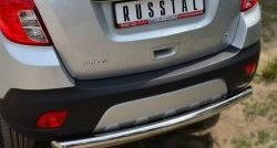 15 499 р. Защита заднего бампера (2 трубы Ø63 мм, нержавейка) Russtal Opel Mokka  дорестайлинг (2012-2016)  с доставкой в г. Нижний Новгород. Увеличить фотографию 2