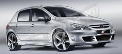 Передний бампер ST Peugeot 307 универсал дорестайлинг (2001-2005)