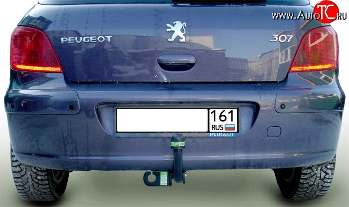 7 999 р. Фаркоп Лидер Плюс  Peugeot 307 ( хэтчбэк 3 дв.,  хэтчбэк 5 дв.) (2001-2008) дорестайлинг, рестайлинг, рестайлинг (Без электропакета)  с доставкой в г. Нижний Новгород