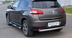 12 299 р. Одинарная защита заднего бампера из трубы диаметром 76 мм SLITKOFF  Peugeot 4008 (2012-2017)  с доставкой в г. Нижний Новгород. Увеличить фотографию 2