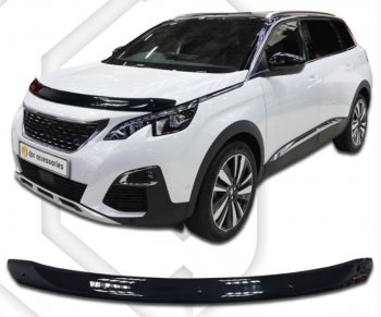 Дефлектор капота CA-Plastiс Peugeot (Пежо) 5008  T87 (2017-2020) T87 дорестайлинг