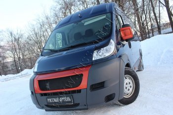 799 р. Реснички на фары (глянец) RA Peugeot Boxer 250 (2006-2014) (Неокрашенные)  с доставкой в г. Нижний Новгород. Увеличить фотографию 3