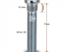 Забивная шпилька 58 мм ступицы Вектор M14 1.5 58 ГАЗ 24 Волга седан (1985-1993) 