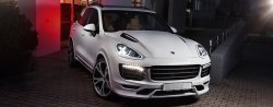 2 749 р. Реснички на фары TECHART Porsche Cayenne 958 (2010-2014) (Неокрашенные)  с доставкой в г. Нижний Новгород. Увеличить фотографию 3