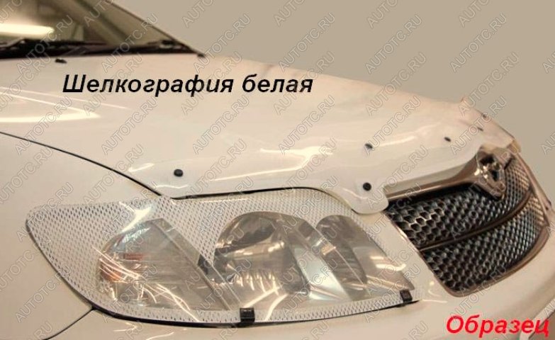 2 299 р. Дефлектор капота CA-Plastic  Toyota Ist  XP60 (2001-2005) дорестайлинг (серия Шелкография белая)  с доставкой в г. Нижний Новгород