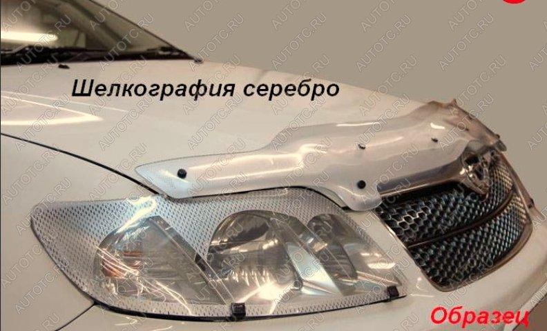 2 479 р. Дефлектор капота CA-Plastiс  Toyota Kluger  XU20 (2003-2007) рестайлинг (серия Шелкография серебро)  с доставкой в г. Нижний Новгород