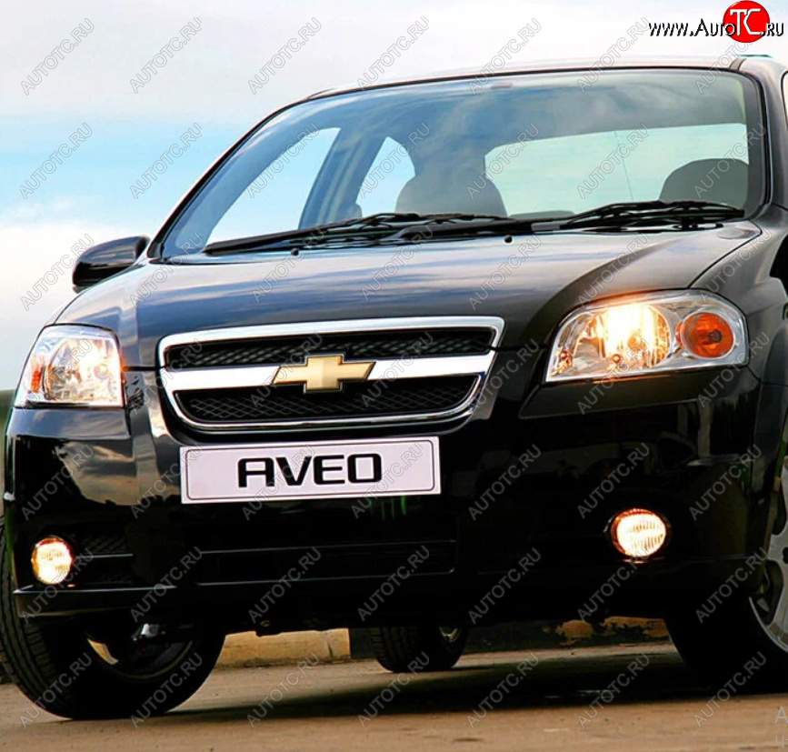 2 399 р. Бампер передний (с отверстиями под ПТФ) GAMMA  Chevrolet Aveo  T250 (2006-2011) седан рестайлинг (Неокрашенный)  с доставкой в г. Нижний Новгород