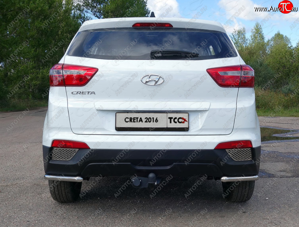 12 299 р. Защита заднего бампера (уголки, d42,4 мм) TCC  Hyundai Creta  GS (2015-2021) дорестайлинг, рестайлинг  с доставкой в г. Нижний Новгород