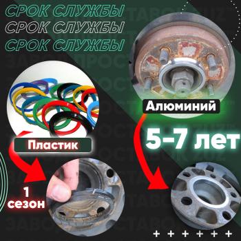 1 349 р. Алюминиевое центровочное кольцо (4 шт) 59.6 x 72.6 ЗУЗ    с доставкой в г. Нижний Новгород. Увеличить фотографию 3