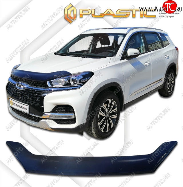 2 079 р. Дефлектор капота CA-Plastic  Chery Tiggo 8  (T18) (2018-2022) дорестайлинг (classic черный, без надписи)  с доставкой в г. Нижний Новгород