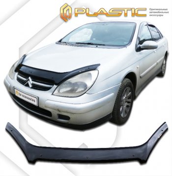 1 999 р. Дефлектор капота CA-Plastic CITROEN C5 X40 дорестайлинг,лифтбэк (2000-2004) (classic черный, без надписи)  с доставкой в г. Нижний Новгород. Увеличить фотографию 1