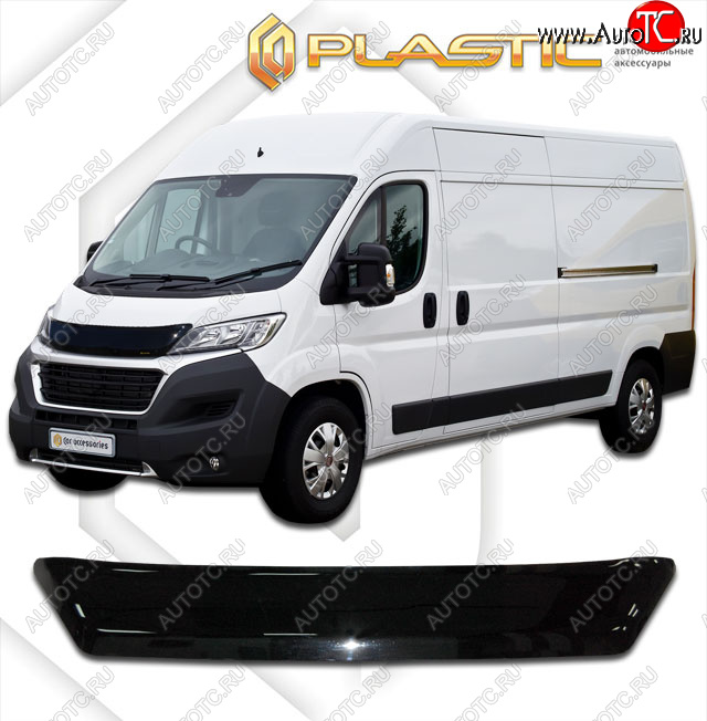 2 079 р. Дефлектор капота CA-Plastic  Fiat Ducato  290 (2014-2025) (classic черный, без надписи)  с доставкой в г. Нижний Новгород