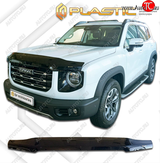 2 199 р. Дефлектор капота CA-Plastic  Haval Dargo (2022-2025) (classic черный, без надписи)  с доставкой в г. Нижний Новгород