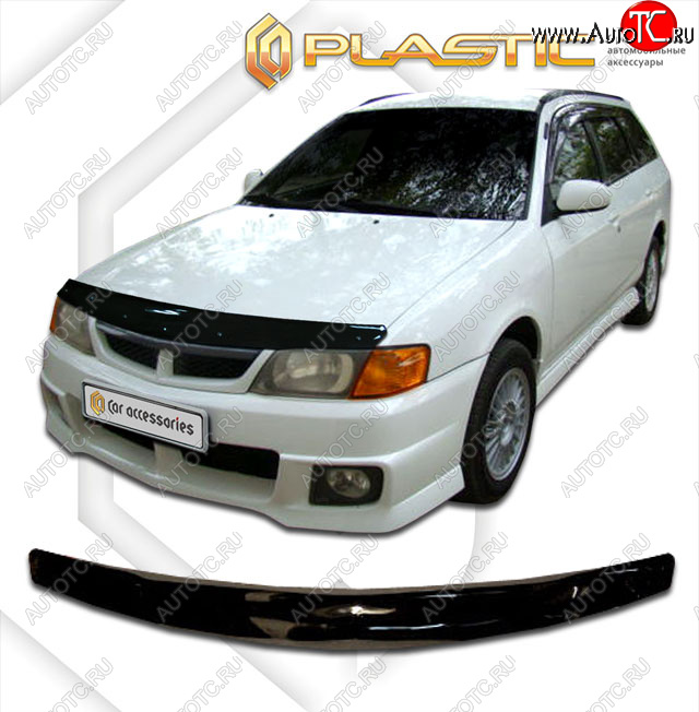 1 999 р. Дефлектор капота CA-Plastic  Nissan Wingroad  2 Y11 (1999-2001) дорестайлинг универсал (classic черный, без надписи)  с доставкой в г. Нижний Новгород