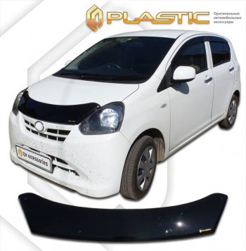 Дефлектор капота CA-Plastic Subaru (Субару) Pleo Plus (Плео)  LA300F, LA310F (2012-2017) LA300F, LA310F хэтчбек 5 дв. дорестайлинг, хэтчбек 5 дв. рестайлинг