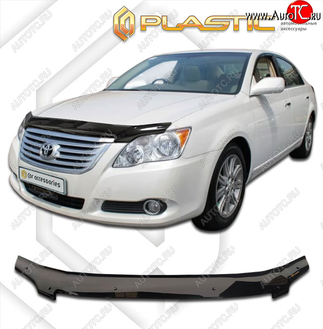 2 159 р. Дефлектор капота CA-Plastic  Toyota Avalon  3 (2005-2010) Правый руль (classic черный, без надписи)  с доставкой в г. Нижний Новгород