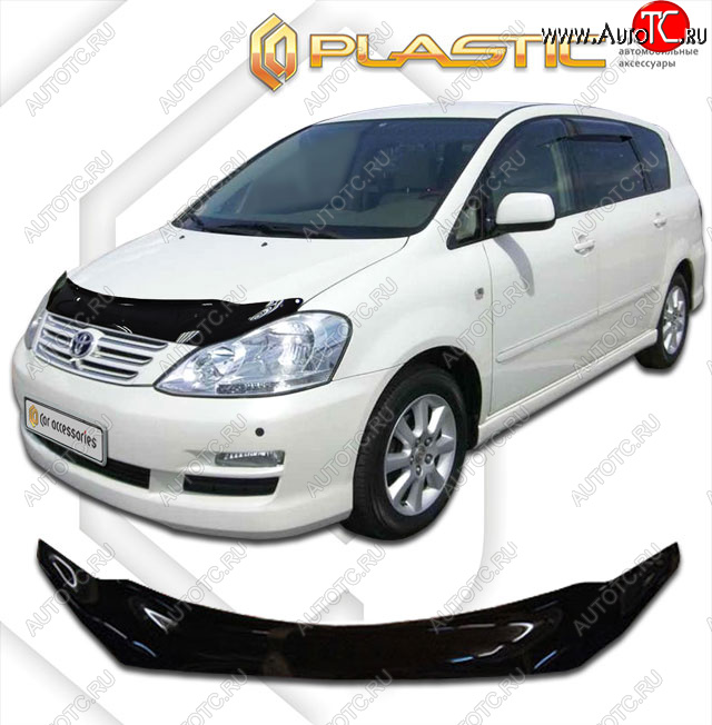 2 079 р. Дефлектор капота CA-Plastic  Toyota Ipsum  ACM20 (2003-2009) рестайлинг (classic черный, без надписи)  с доставкой в г. Нижний Новгород