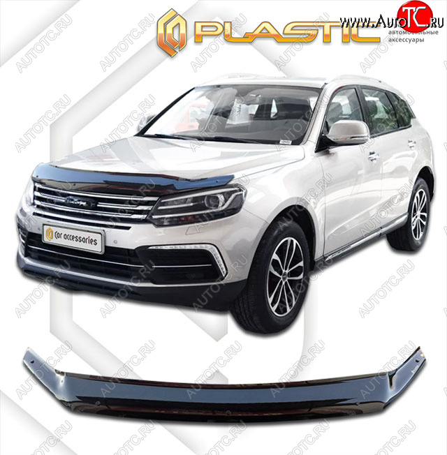 2 079 р. Дефлектор капота CA-Plastic  Zotye Coupa  B11F (2019-2021) (classic черный, без надписи)  с доставкой в г. Нижний Новгород